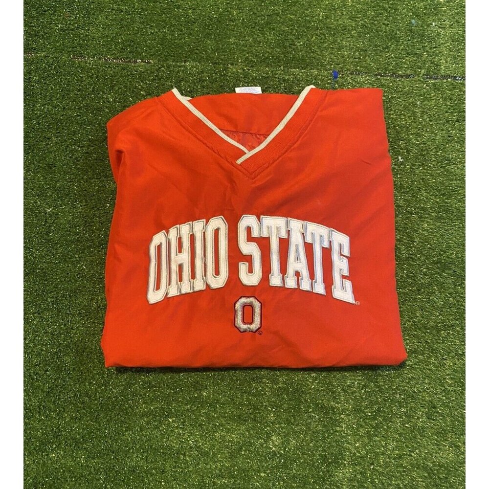 Ohio State Buckeyes jacket mens extra large red gray pullover lightweight RK